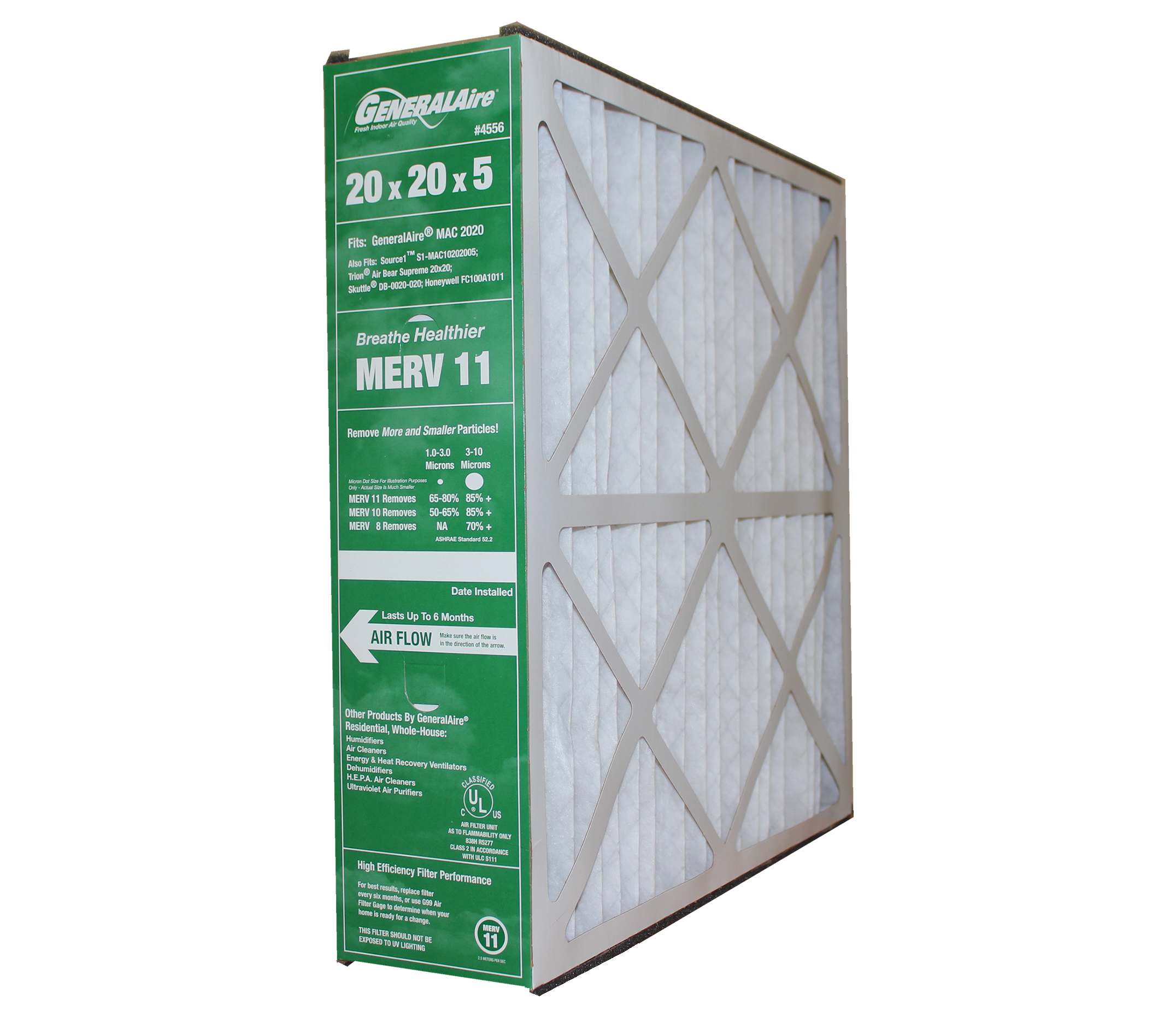 Generalaire 20x20x5 MERV 11 GA 4556 Filter